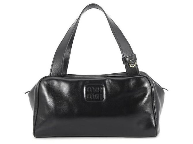 Miu Miu Borsa in pelle con manico superiore Nero - vista 3