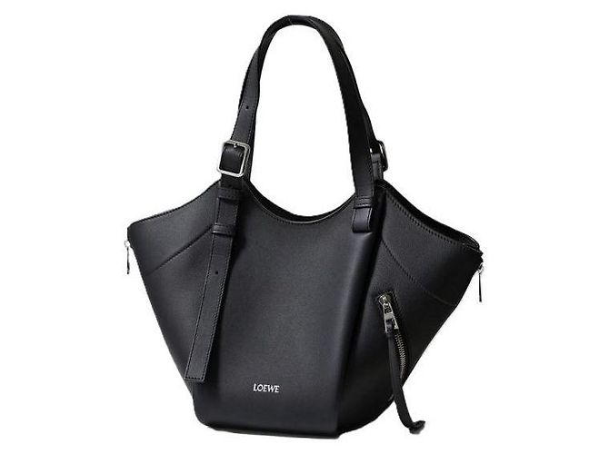 Loewe Borsa Hammock Flip in vitello classico Nero - vista 3