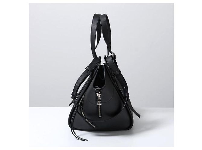 Loewe Borsa Hammock Flip in vitello classico Nero - vista 5