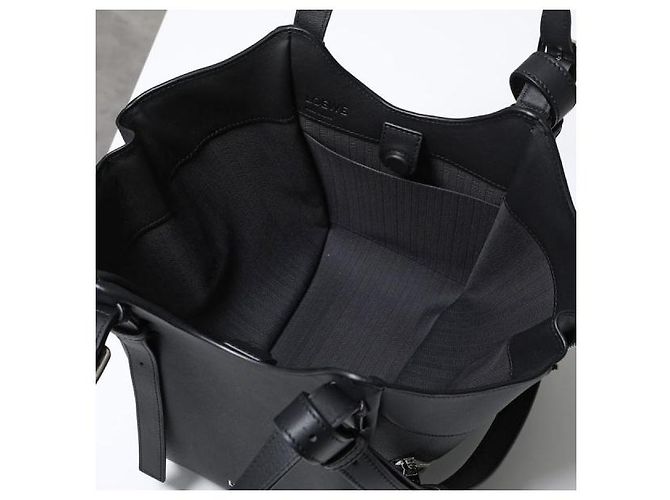 Loewe Borsa Hammock Flip in vitello classico Nero - vista 6