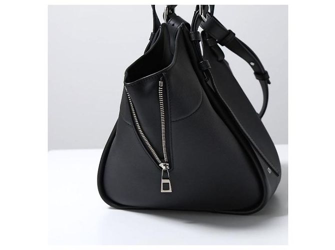 Loewe Borsa Hammock Flip in vitello classico Nero - vista 8
