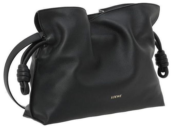 Loewe Clutch Flamenco Medium in vitello Napa Nero - vista 5