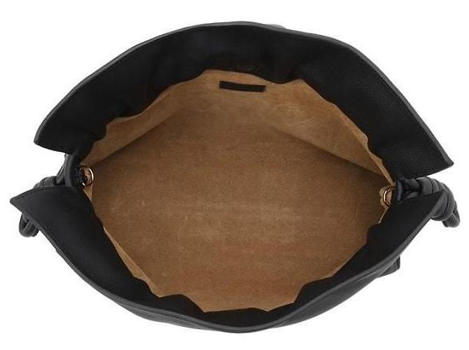 Loewe Clutch Flamenco Medium in vitello Napa Nero - vista 8