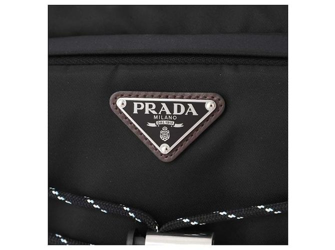 Prada Borsa a tracolla Speedlock in nylon e pelle Nero - vista 13