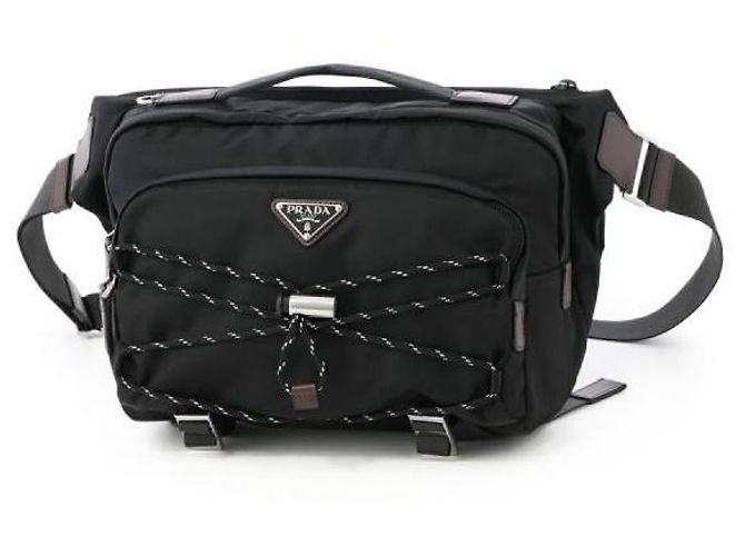 Prada Borsa a tracolla Speedlock in nylon e pelle Nero - vista 3