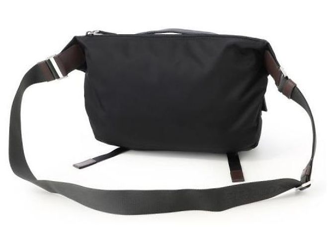 Prada Borsa a tracolla Speedlock in nylon e pelle Nero - vista 4