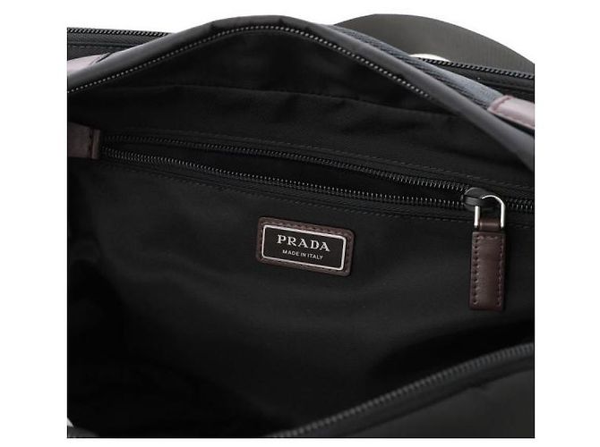 Prada Borsa a tracolla Speedlock in nylon e pelle Nero - vista 7
