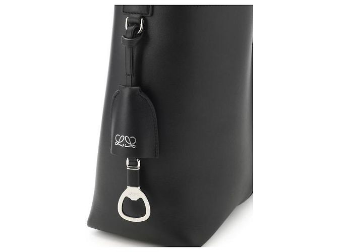 Loewe Bucket Bilbao Medium in vitello liscio Nero - vista 8