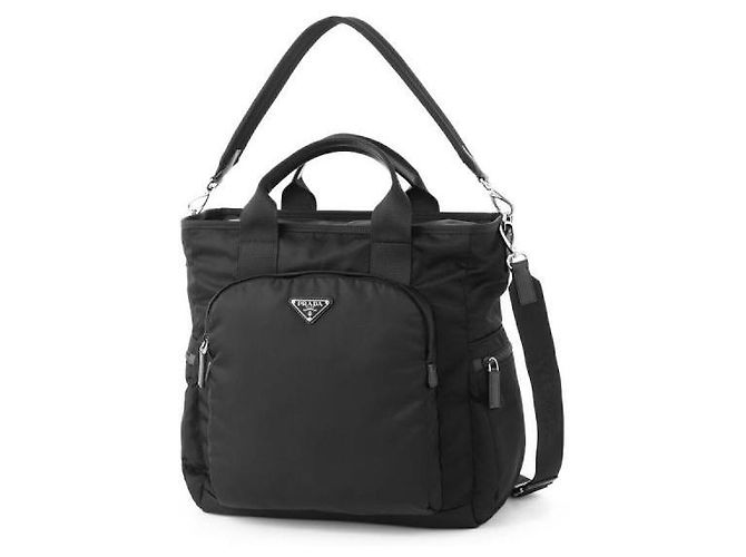 Prada Bolso tote de Re-Nylon con parche de logo triangular Negro - vista 3