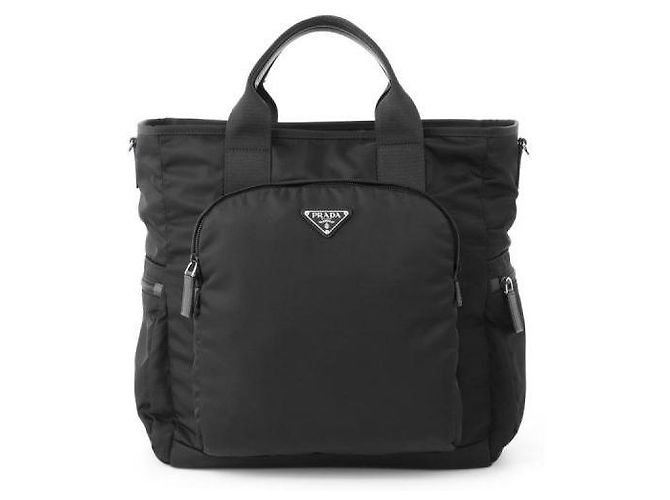 Prada Bolso tote de Re-Nylon con parche de logo triangular Negro - vista 4