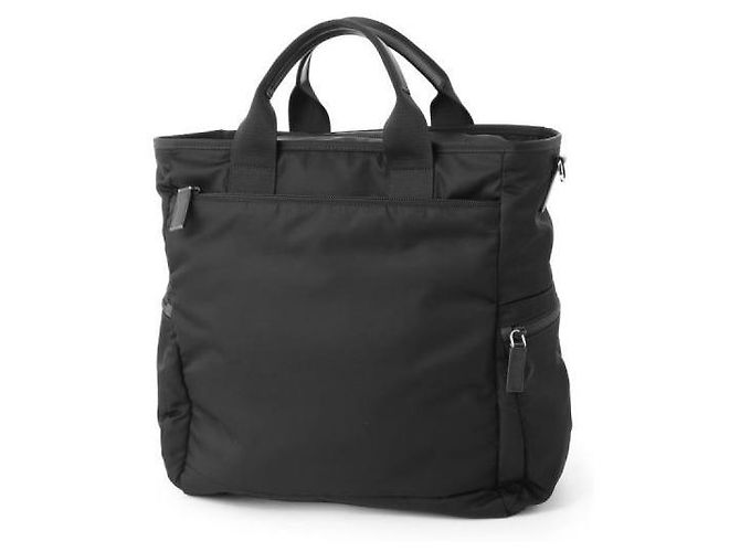 Prada Bolso tote de Re-Nylon con parche de logo triangular Negro - vista 5