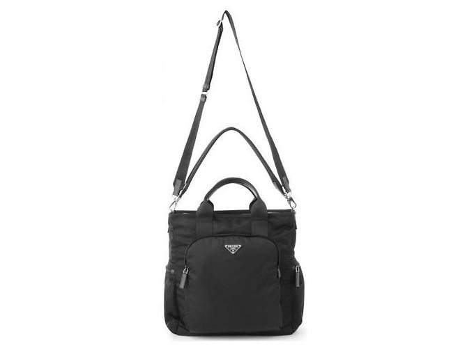 Prada Bolso tote de Re-Nylon con parche de logo triangular Negro - vista 6