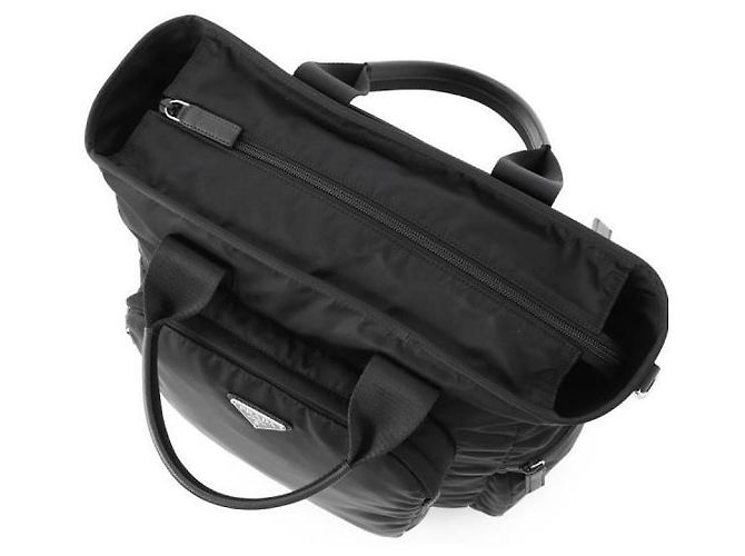 Prada Bolso tote de Re-Nylon con parche de logo triangular Negro - vista 9