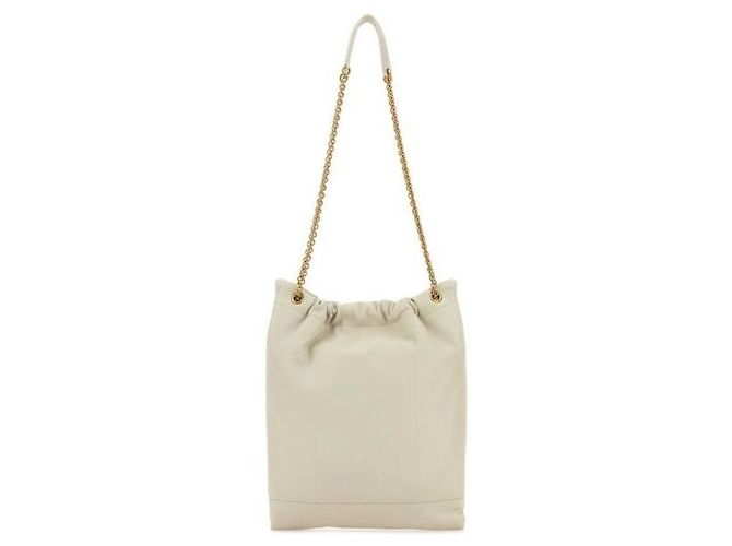 Saint Laurent Borsa AmiE Pochon in pelle di agnello Bianco - vista 5