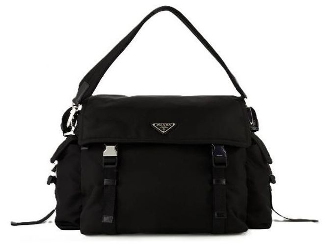Prada Explore a mala em Re-Nylon e couro Preto - vista 3