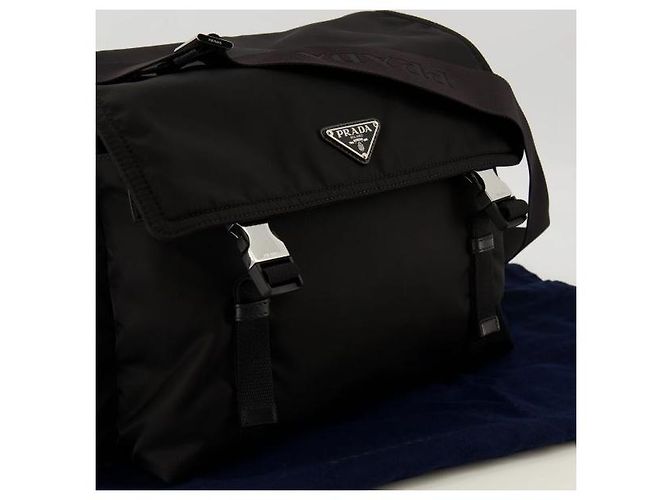 Prada Explore a mala em Re-Nylon e couro Preto - vista 6