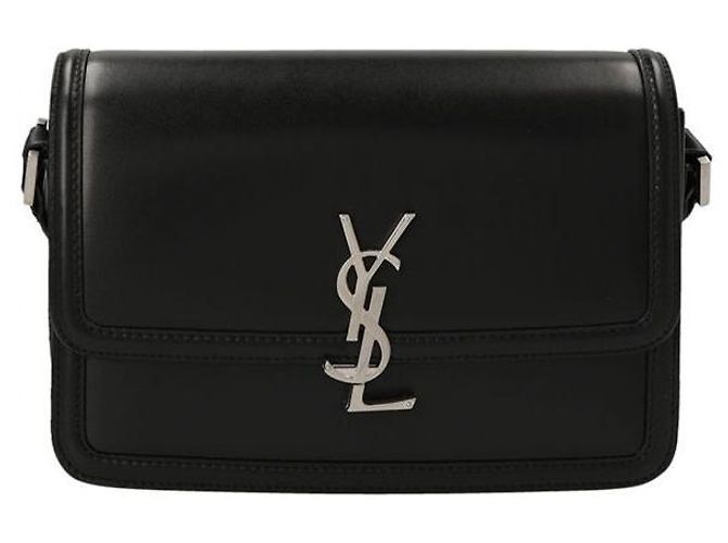 Saint Laurent Borsa Satchel Media Monogram Nero - vista 3