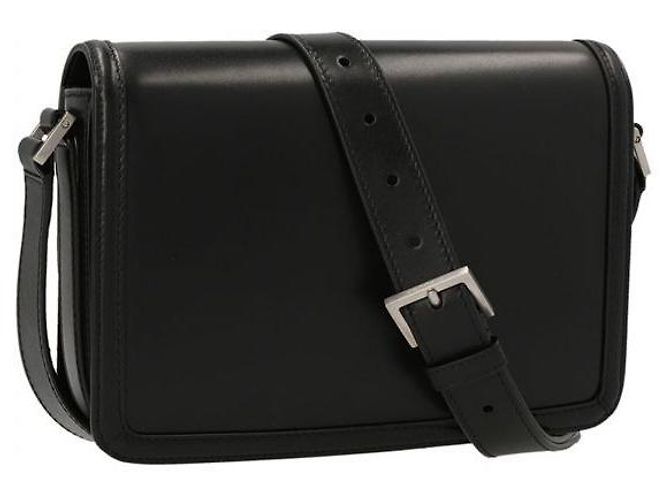 Saint Laurent Borsa Satchel Media Monogram Nero - vista 4
