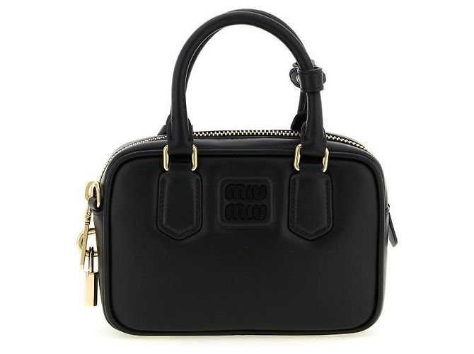 Borsa Miu Miu Arcadia in pelle nera Nero - vista 3