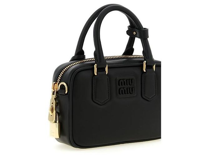 Borsa Miu Miu Arcadia in pelle nera Nero - vista 5