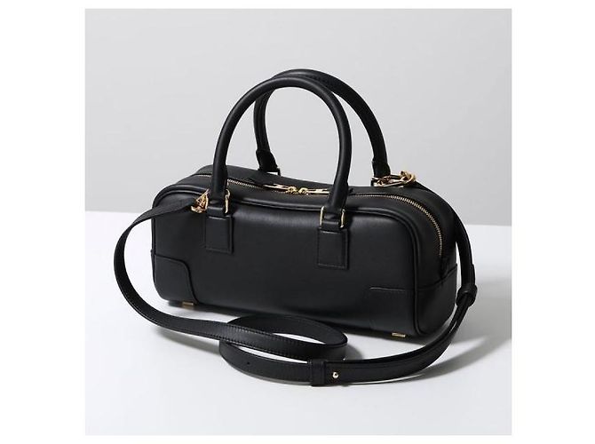 Loewe Borsa Amazona Cropped in pelle di vitello nappa Nero - vista 4