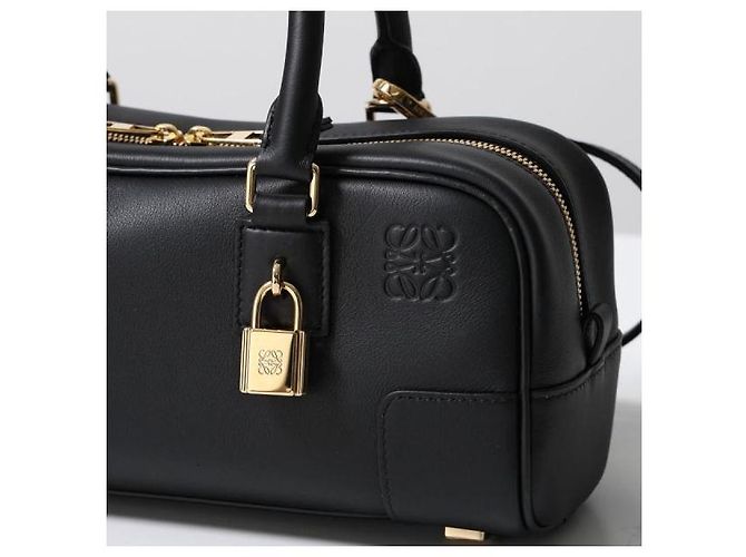 Loewe Borsa Amazona Cropped in pelle di vitello nappa Nero - vista 9
