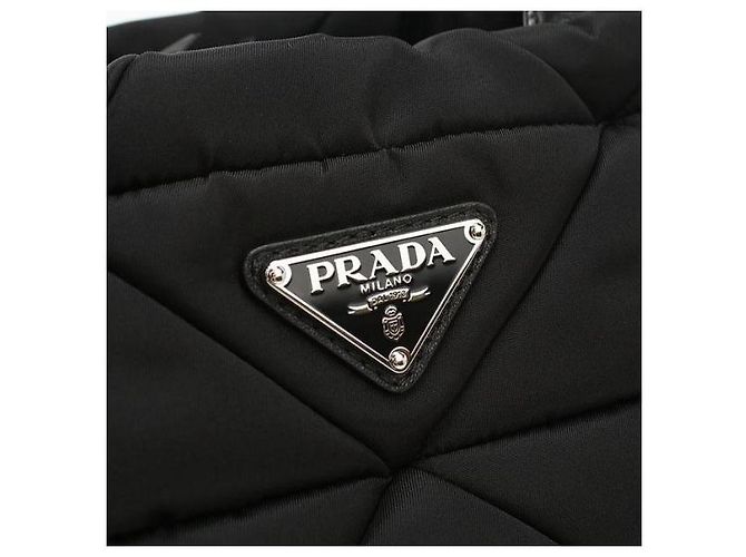 Prada Picca borsa Tote in nylon imbottito Nero - vista 7