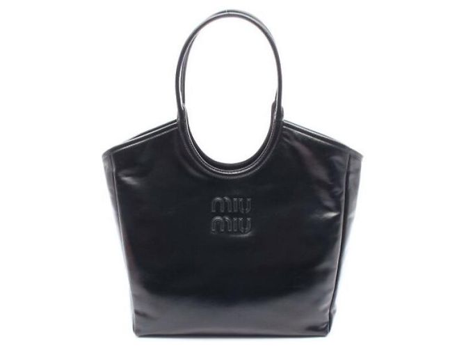 Miu Miu Ivy Ledertasche Schwarz - Ansicht 3