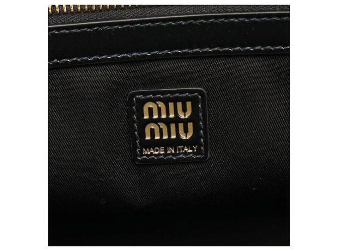 Miu Miu Ivy Ledertasche Schwarz - Ansicht 6