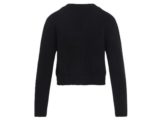 Céline Cardigan aus Kaschmir und Seide Schwarz - Ansicht 4