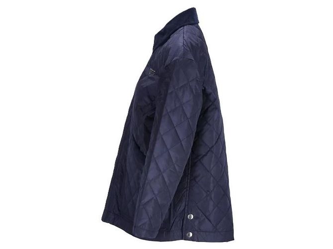 Chaqueta blusón de nylon Prada azul real - vista 4