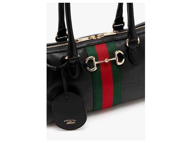 Borsa Boston Medium Gucci Nera in Pelle Nero - vista 5
