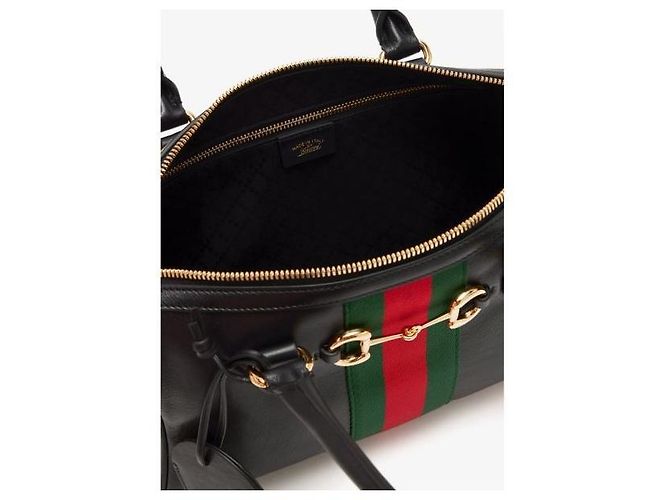 Borsa Boston Medium Gucci Nera in Pelle Nero - vista 6