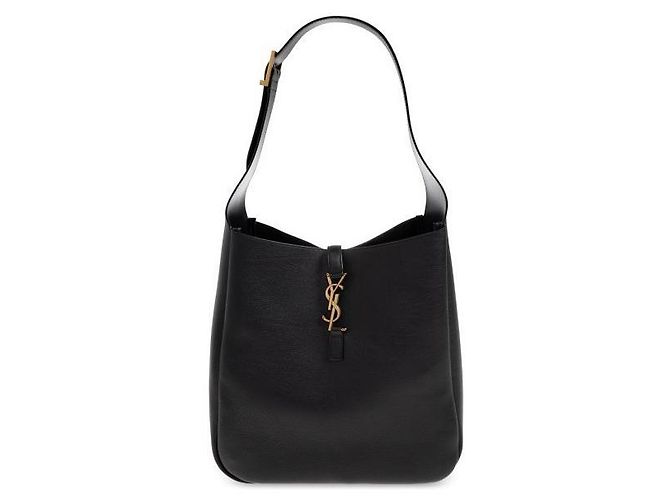 Saint Laurent Picca borsa in pelle martellata Nero - vista 3