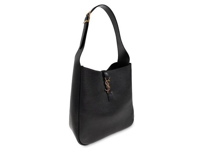 Saint Laurent Picca borsa in pelle martellata Nero - vista 5