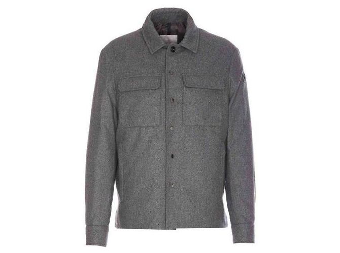 Moncler Giacca-camicia La Rivette Cashmere Down Marrone - vista 3