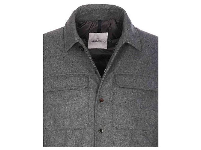 Moncler Giacca-camicia La Rivette Cashmere Down Marrone - vista 6