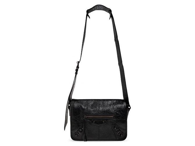 Balenciaga Borsa Messenger Le City Flap Small Decorazione in Ottone Nero - vista 3