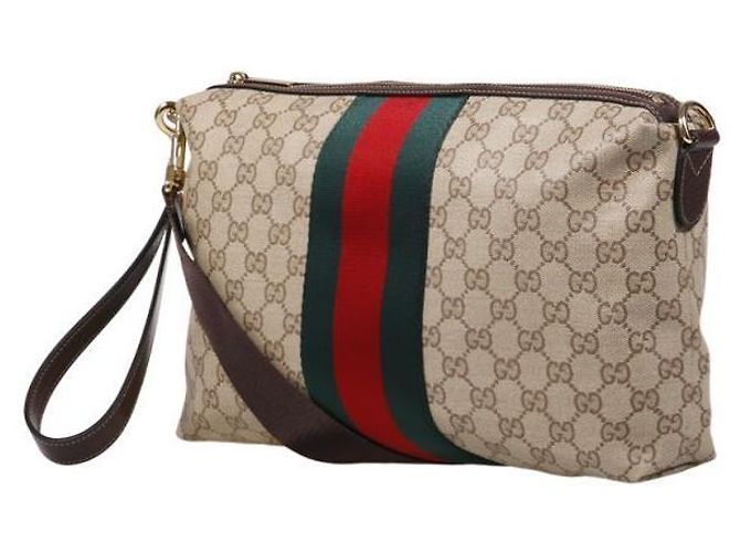 Gucci Bolsa Tiracolo GG Medium com detalhe WEM Marrom - vista 4
