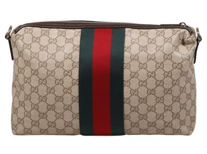 Gucci Bolsa Tiracolo GG Medium com detalhe WEM Marrom - vista 5