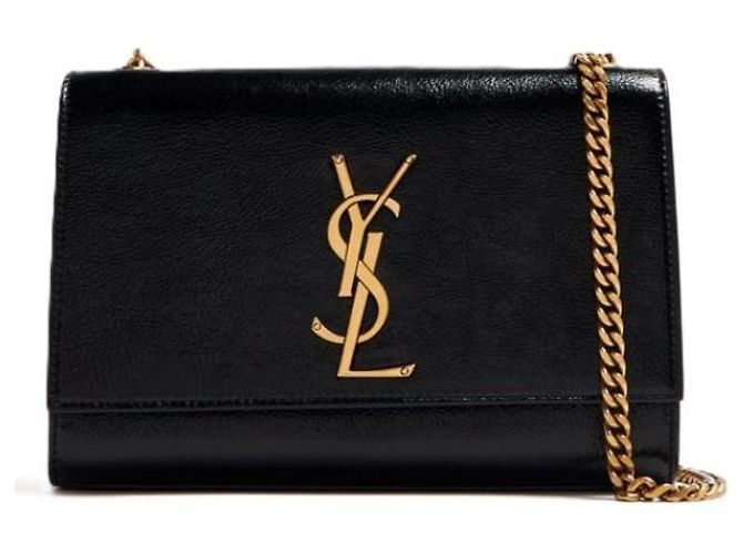 Saint Laurent Picca borsa in pelle grana lucida - view 3