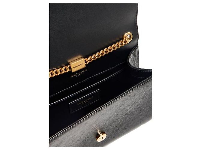 Saint Laurent Picca borsa in pelle grana lucida - view 6