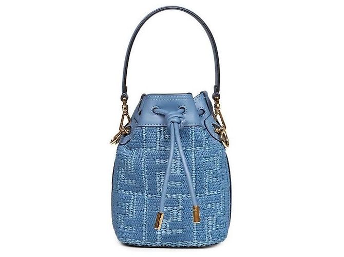 Fendi Mini borsa in rafia Monteregio - vista 3