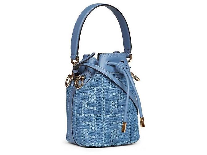 Fendi Mini borsa in rafia Monteregio - vista 4
