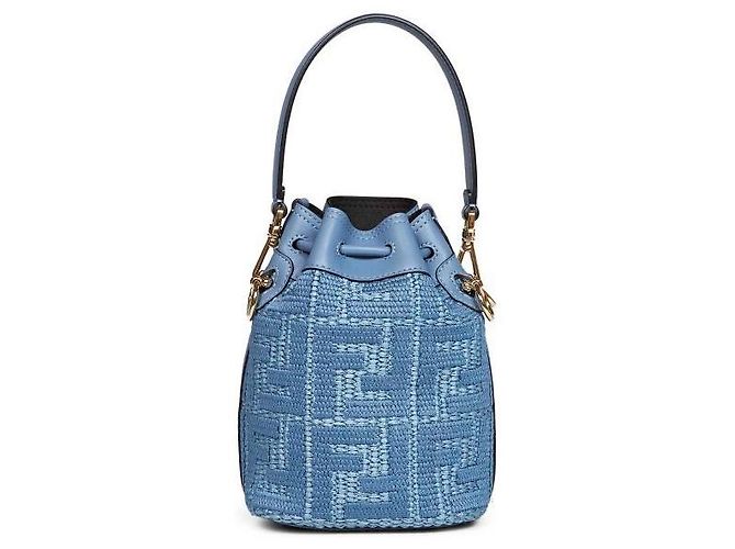 Fendi Mini borsa in rafia Monteregio - vista 5