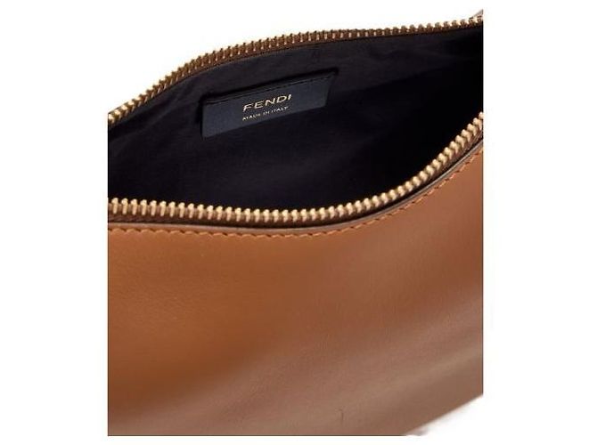 Fendi Mini Leder-Hobo-Tasche Braun - Ansicht 6