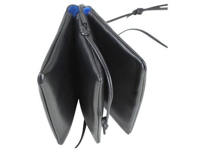 Borsa Trio Flap Céline in pelle di agnello nera Nero - vista 6
