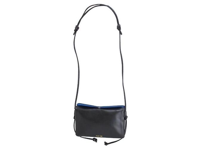 Borsa Trio Flap Céline in pelle di agnello nera Nero - vista 7