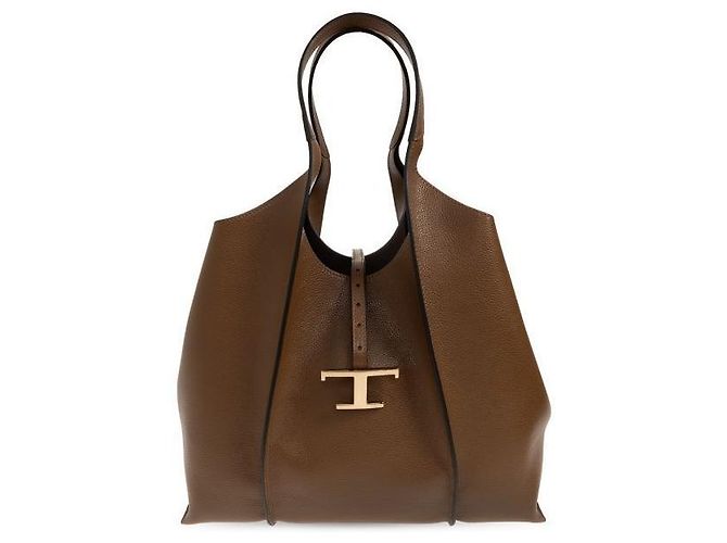Tod's Timeless Leather Shopper Medium Braun - Ansicht 3