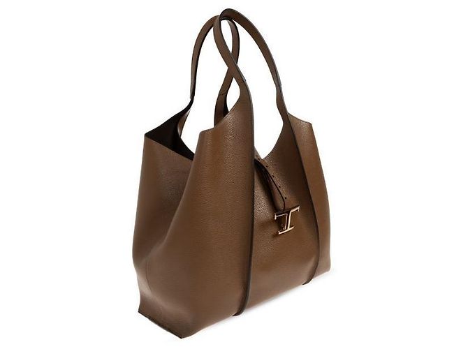 Tod's Timeless Leather Shopper Medium Braun - Ansicht 5